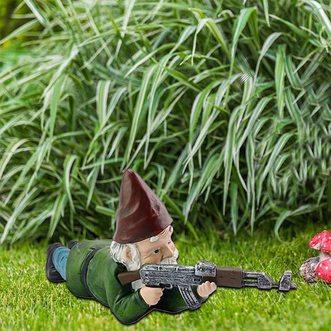 Militär Trädgårdsgnome – Rör vid Humor och Utomhusförsvar