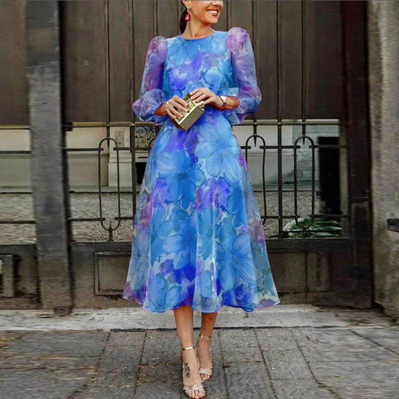 Sophie | Elegant Blomsterkjole – Chic og Feminin Stil