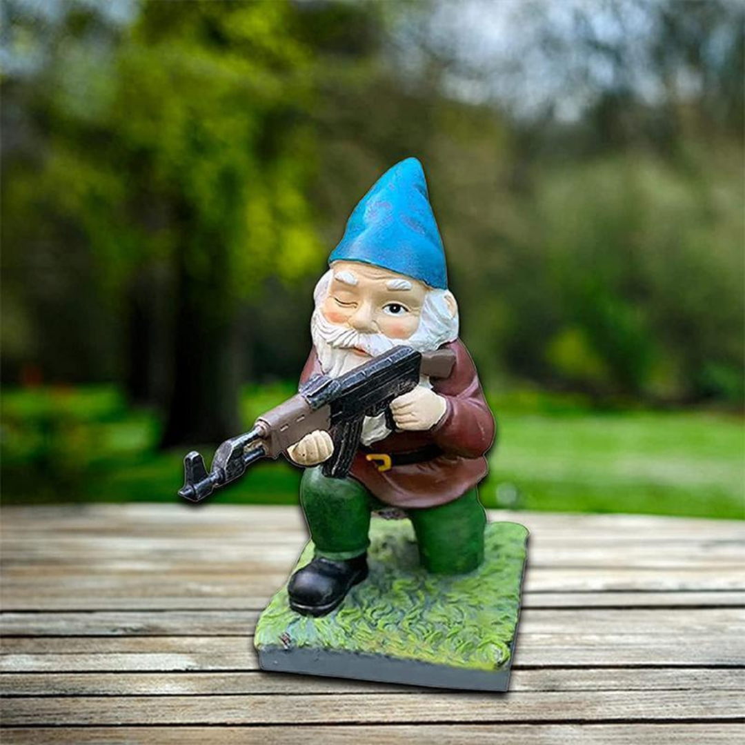 Militär Trädgårdsgnome – Rör vid Humor och Utomhusförsvar