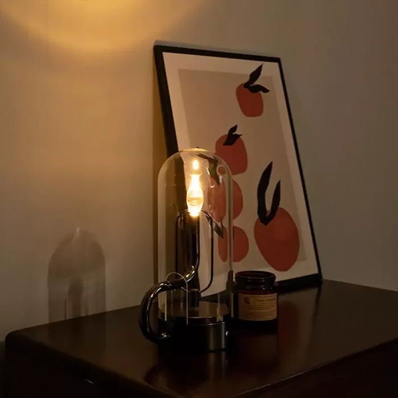 Bordlampe — Varm belysning flammeeffekt