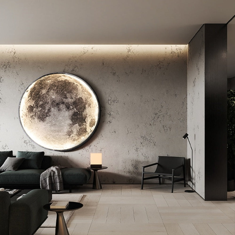 Lâmpada de Parede 3D LED – Lua Para Uma Atmosfera Única