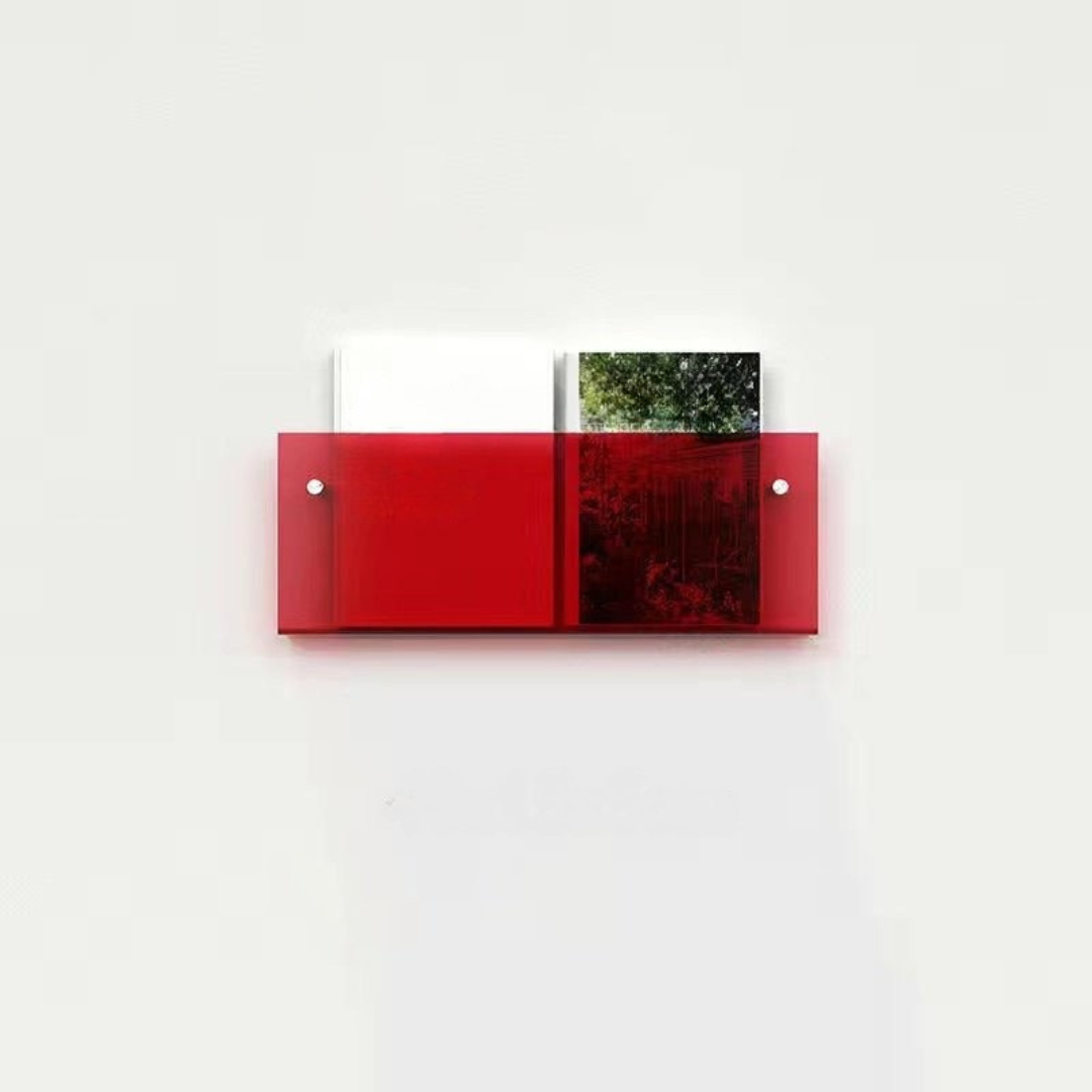 Væghylde Magazineholder Transparent – Chic Og Moderne Design