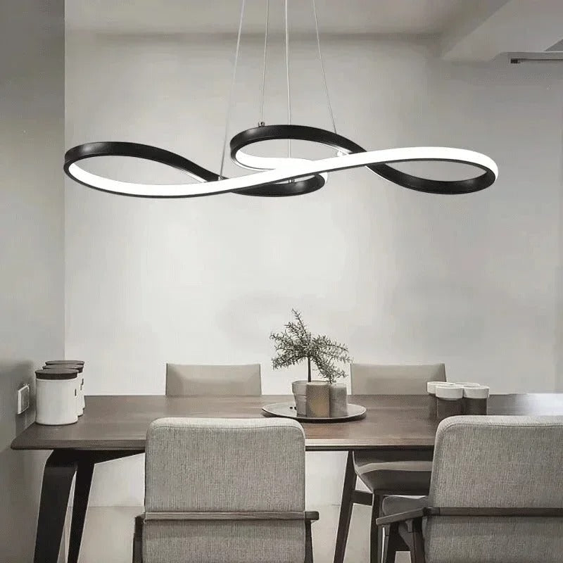 Suspensión LED Moderna en Anillos – Diseño Elegante y Futurista
