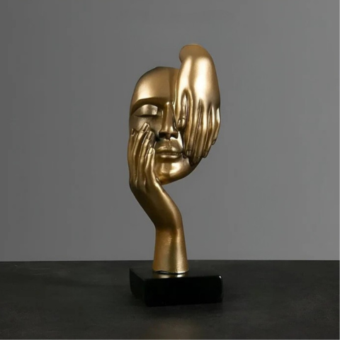 Abstrakti hartsiveistos - taiteellinen koristelu & moderni tyyli