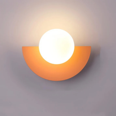 إضاءة جدارية حديثة - شكل نصف دائرة وإضاءة ناعمة