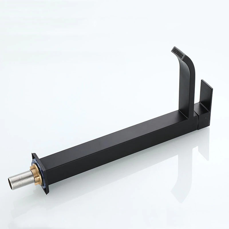 Grifo de lavabo elevado – Acabado elegante negro mate