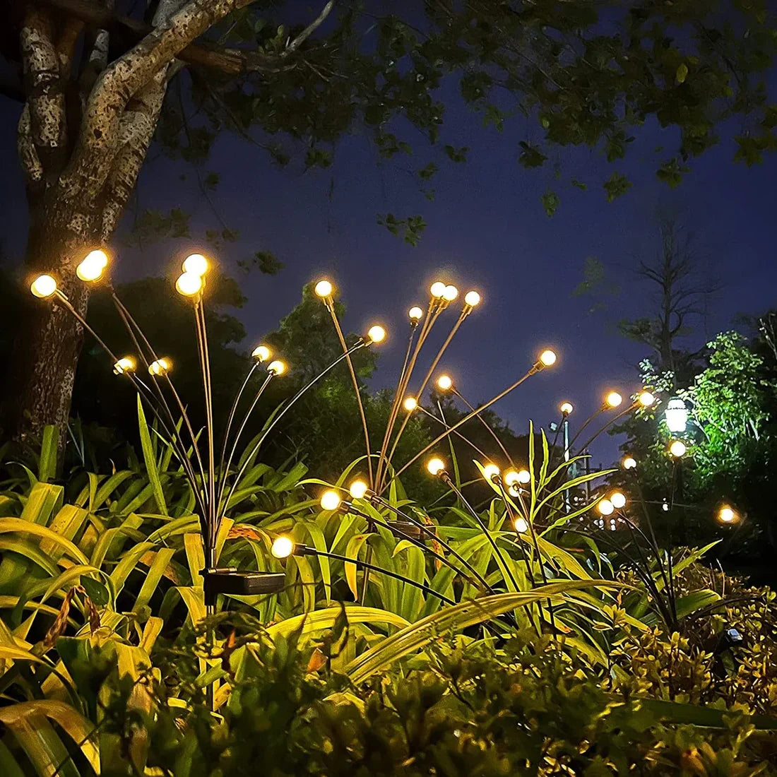 Luzes LED Vaga-lumes À Energia Solar – Ambiente Mágico Para o Seu Jardim 