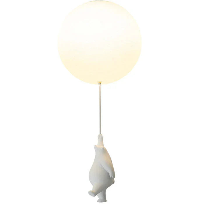 Lampa sufitowa dla dzieci — zawieszone misie na świecących balonach 