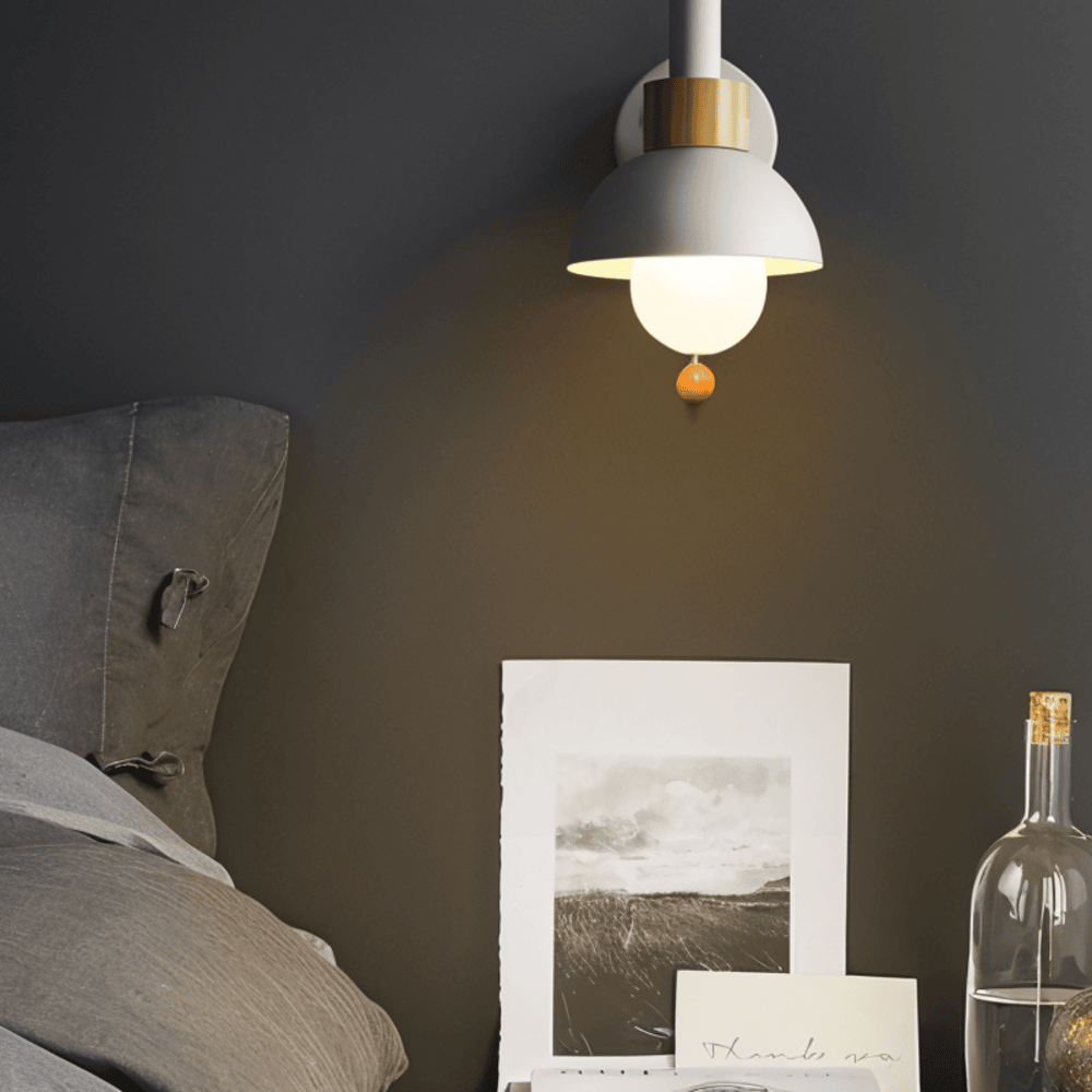 Pastelkleurige wandlamp met trekschakelaar - Zachte verlichting & moderne stijl
