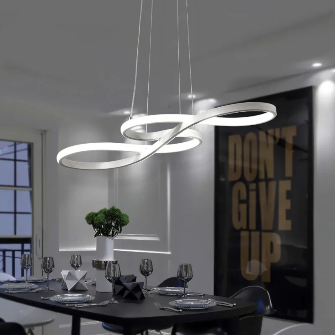 Suspensión LED Moderna en Anillos – Diseño Elegante y Futurista 