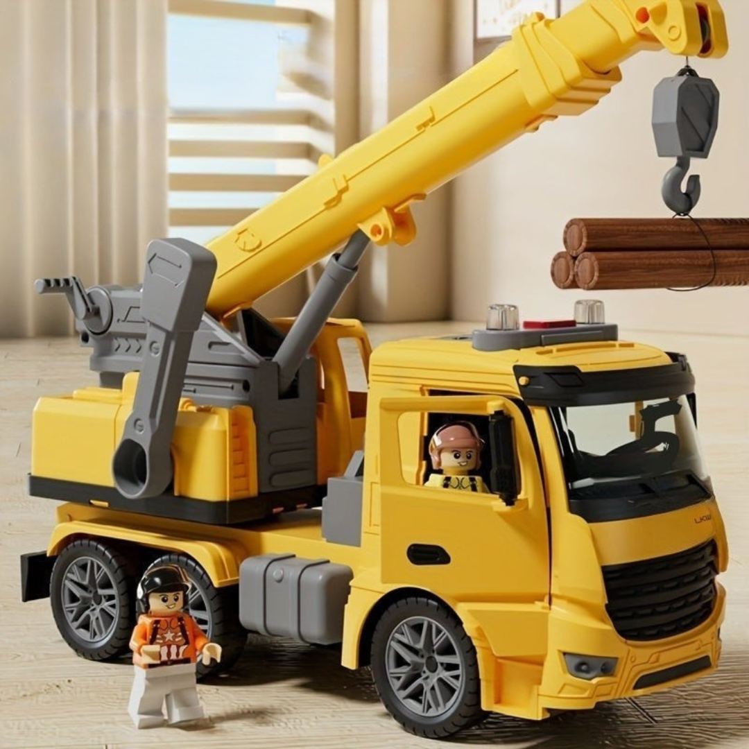 Camion macara de construcție jucărie - joc realist și învățare distractiv