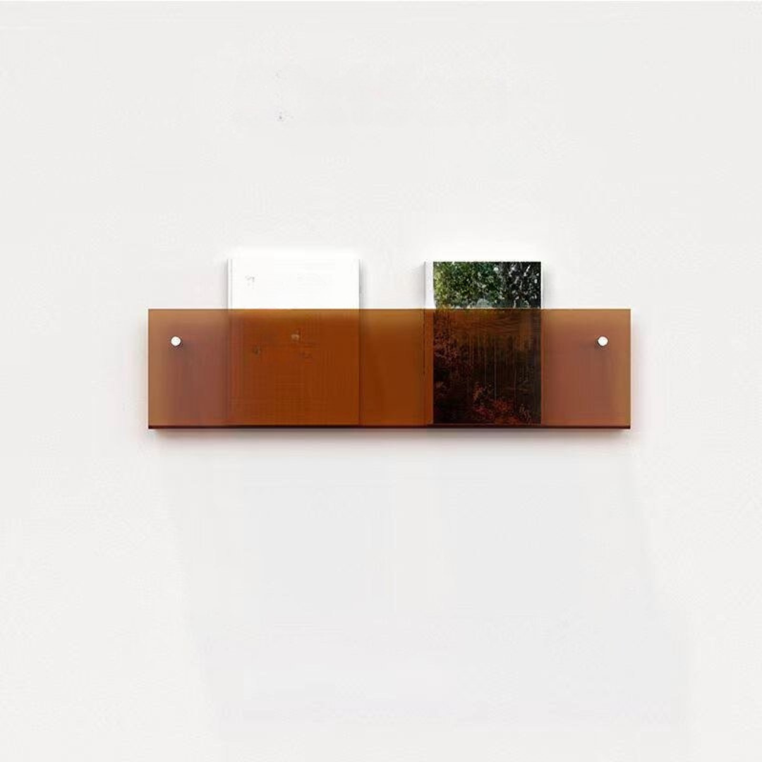 Væghylde Magazineholder Transparent – Chic Og Moderne Design 