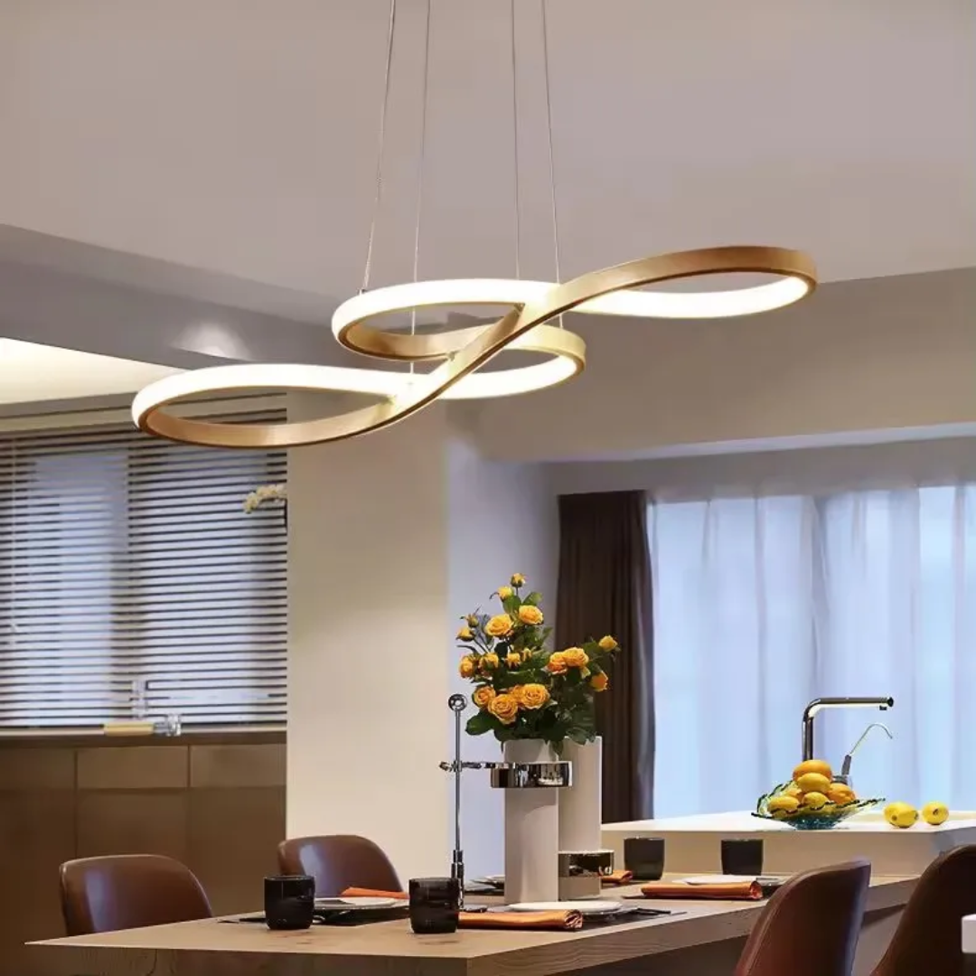 Suspensión LED Moderna en Anillos – Diseño Elegante y Futurista 