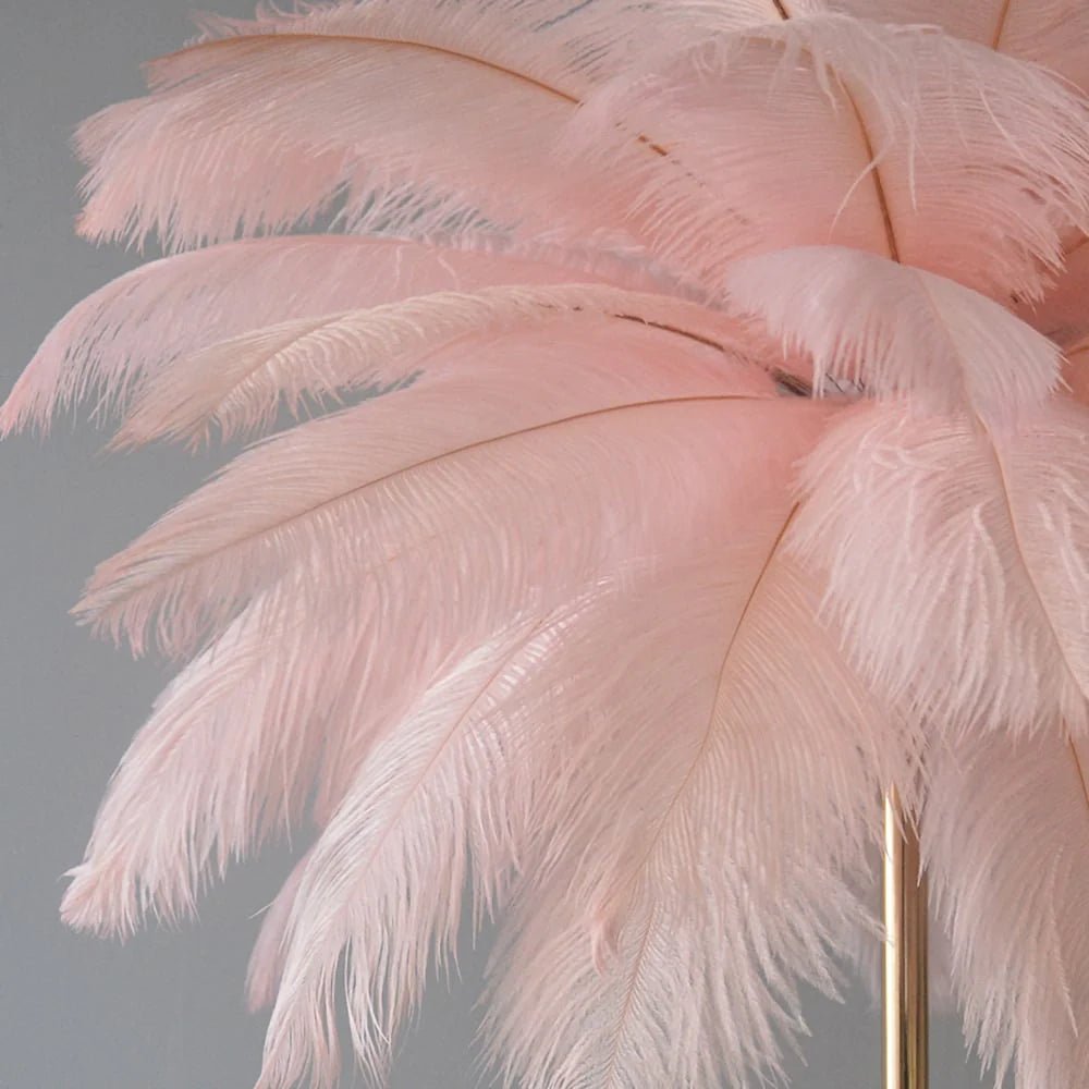 Art Deco Golden Feather Table Lamp – Luxurious and Original Decoration 