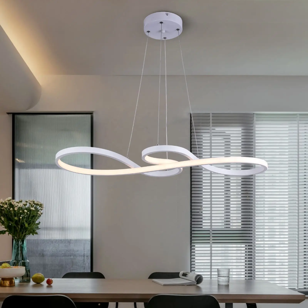 Suspensión LED Moderna en Anillos – Diseño Elegante y Futurista 