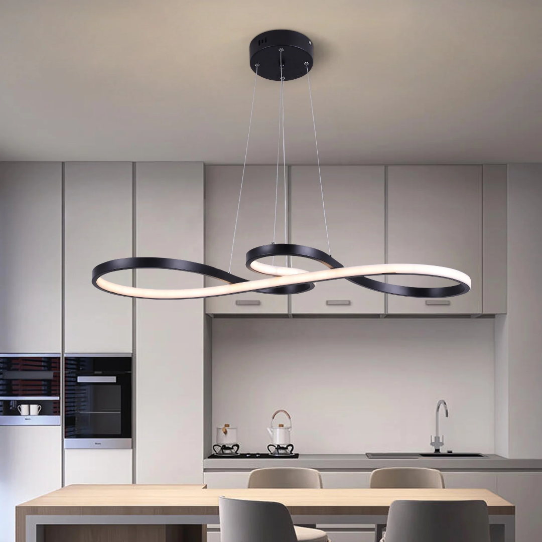 Suspensión LED Moderna en Anillos – Diseño Elegante y Futurista 