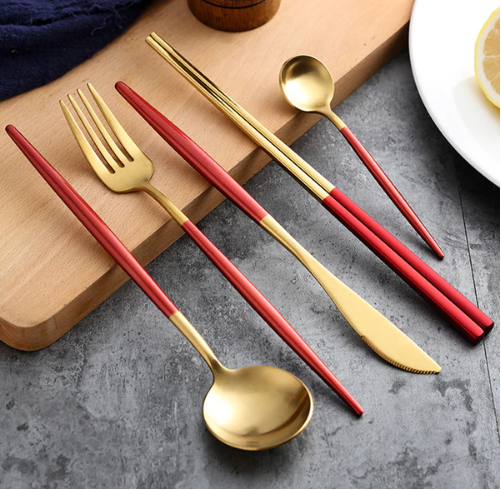 Conjunto de Cubiertos 24 Piezas – Acabado Chic Para Mesa Refinada 