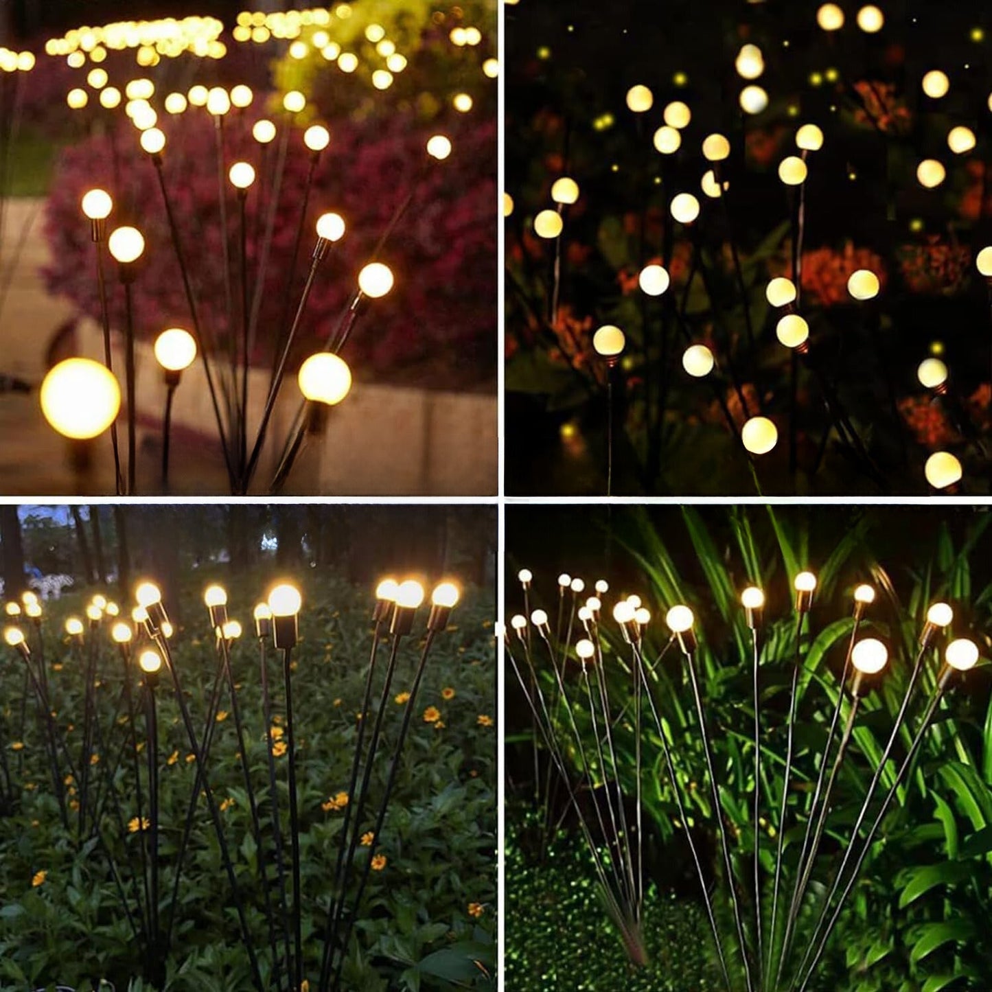 Luzes LED Vaga-lumes À Energia Solar – Ambiente Mágico Para o Seu Jardim 