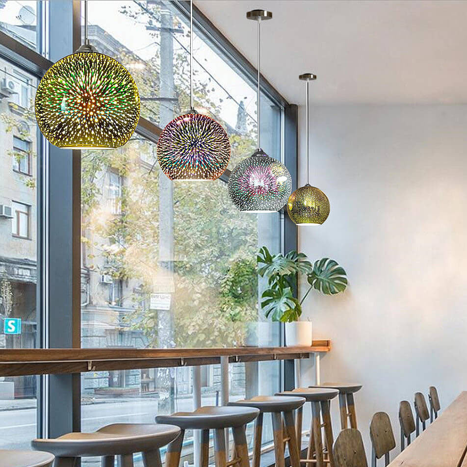 Moderne ophæng med fyrværkerieffekt – visuel glans og trendy design 