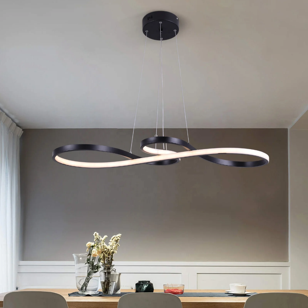 Suspensión LED Moderna en Anillos – Diseño Elegante y Futurista 