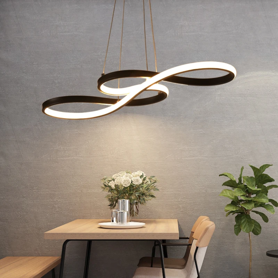 Suspensión LED Moderna en Anillos – Diseño Elegante y Futurista 