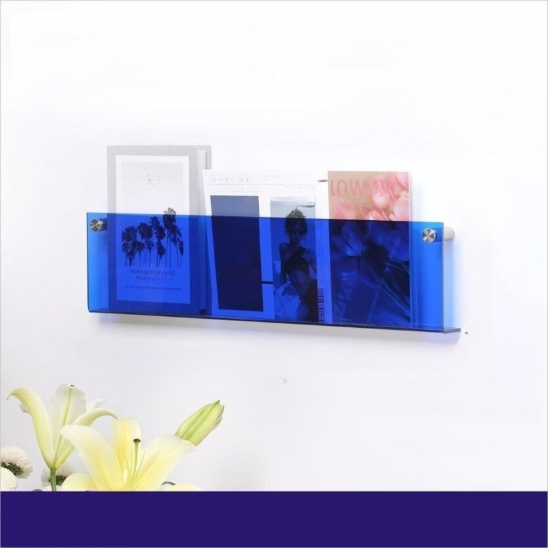 Væghylde Magazineholder Transparent – Chic Og Moderne Design 