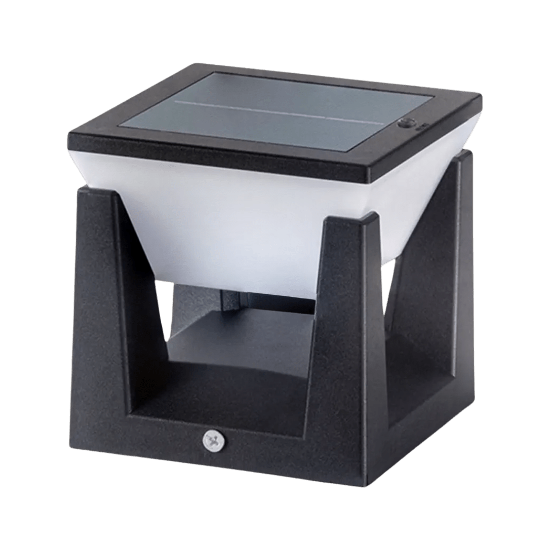 Lampe Solaire Extérieure — Forme Carrée & Finition Moderne