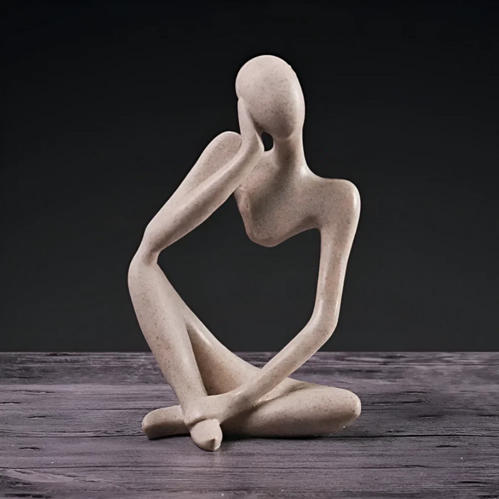 Abstrakte Skulptur Denker – Contemplative Eleganz und modernes Design 