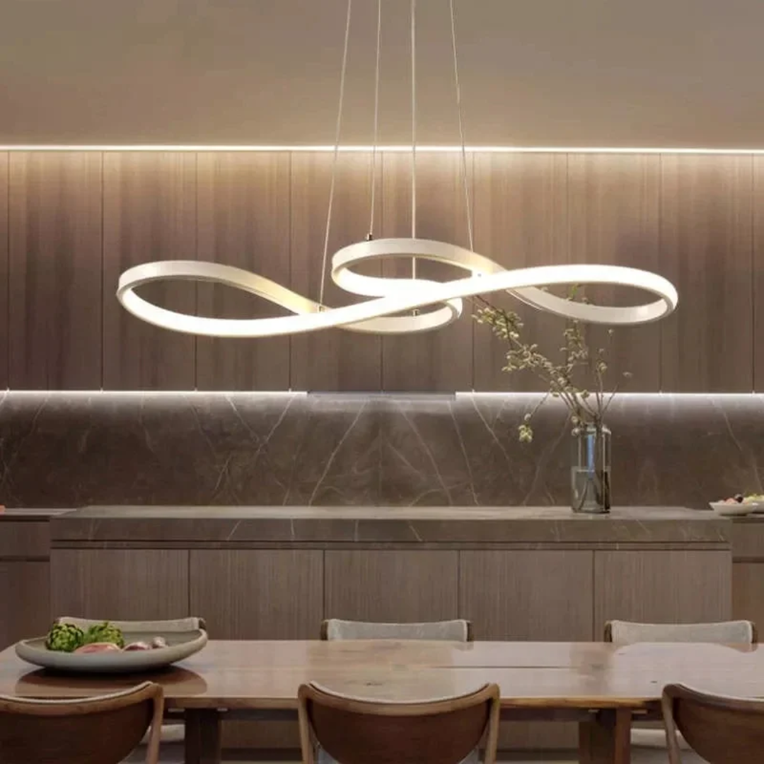 Suspensión LED Moderna en Anillos – Diseño Elegante y Futurista 