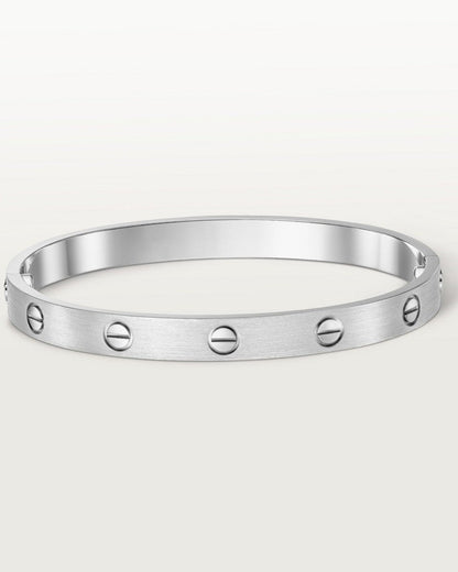 Pulsera rígida – Acabado Plateado y estilo refinado 