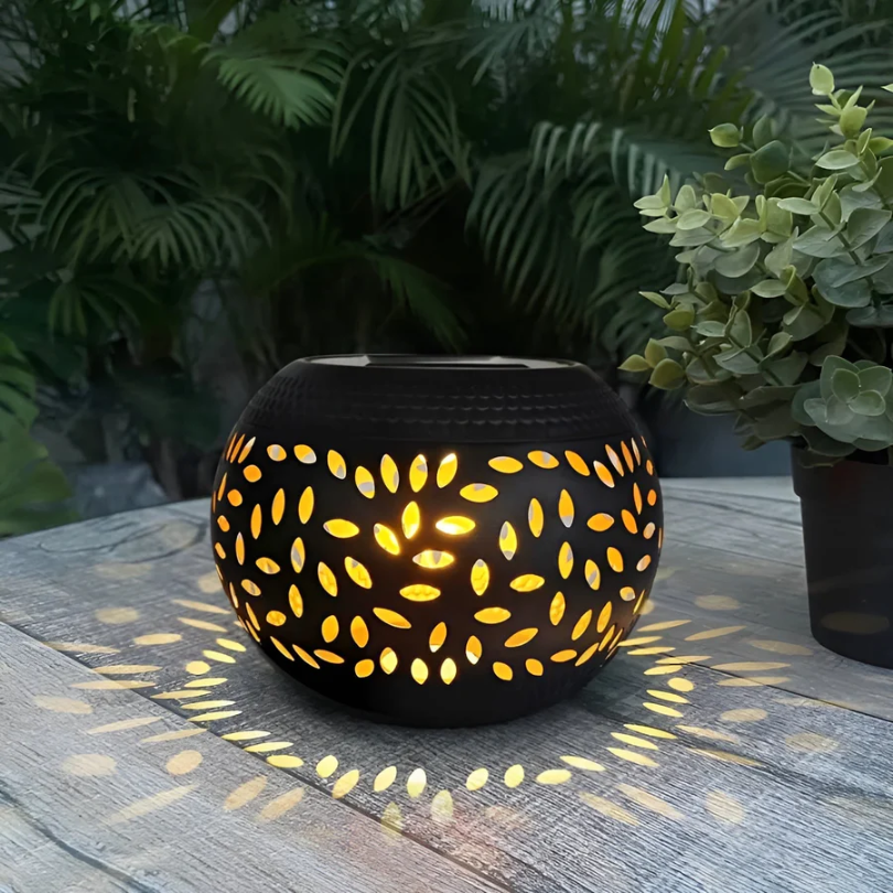 Lámpara solar de jardín con efecto luminoso