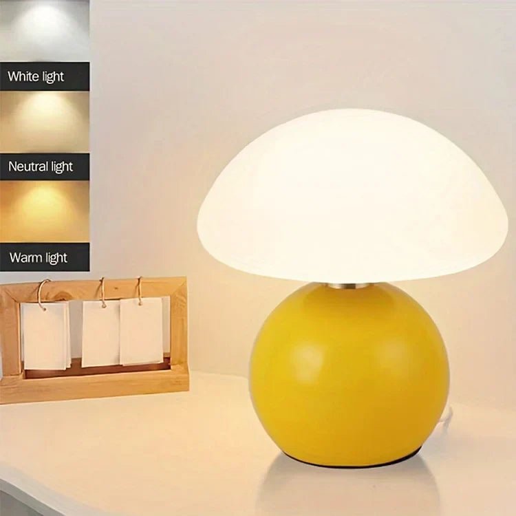 Lampa stołowa w kształcie grzyba – elegancja i oryginalność 