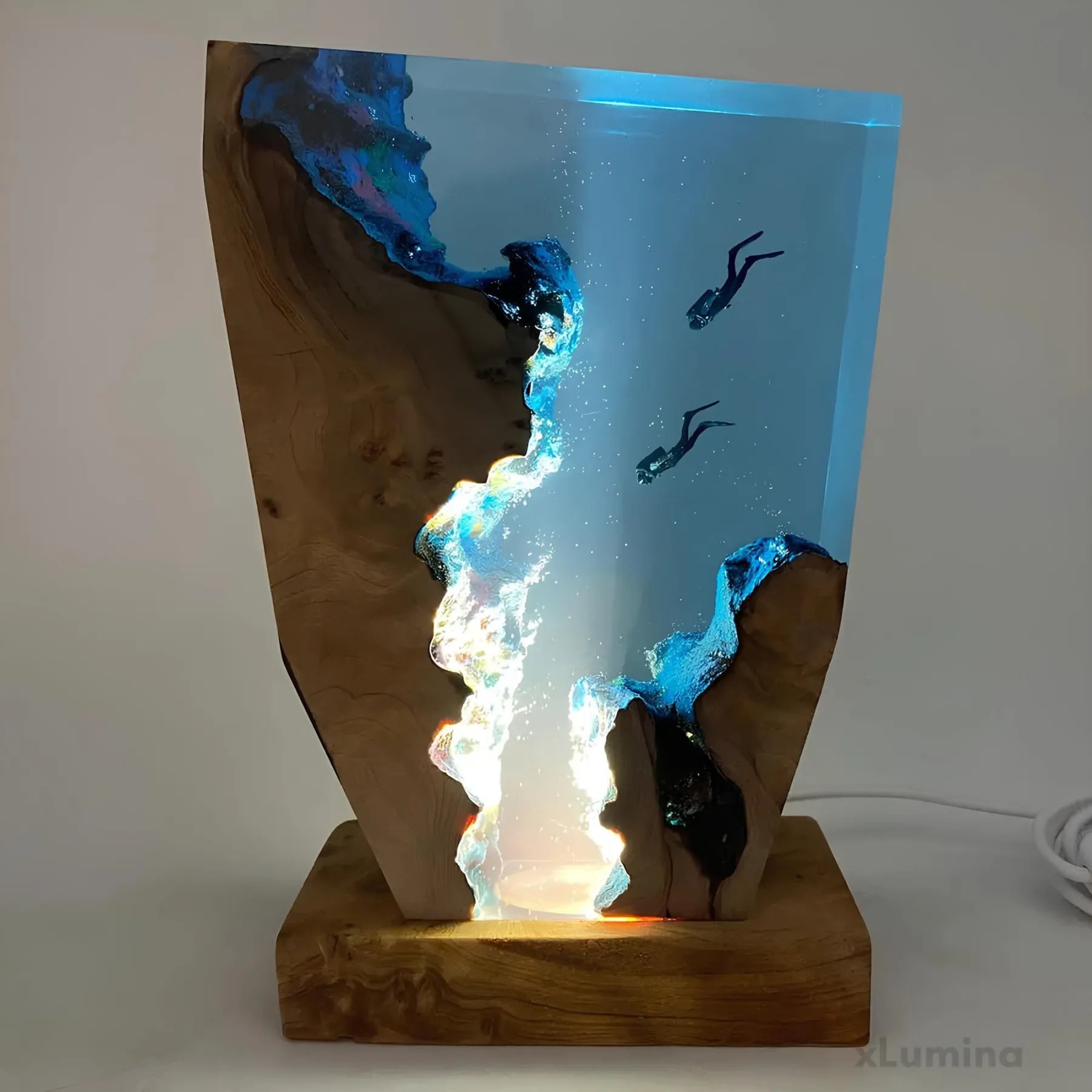 Oceánská Stolní Lampa – Uklidňující Světelná Dekorace 