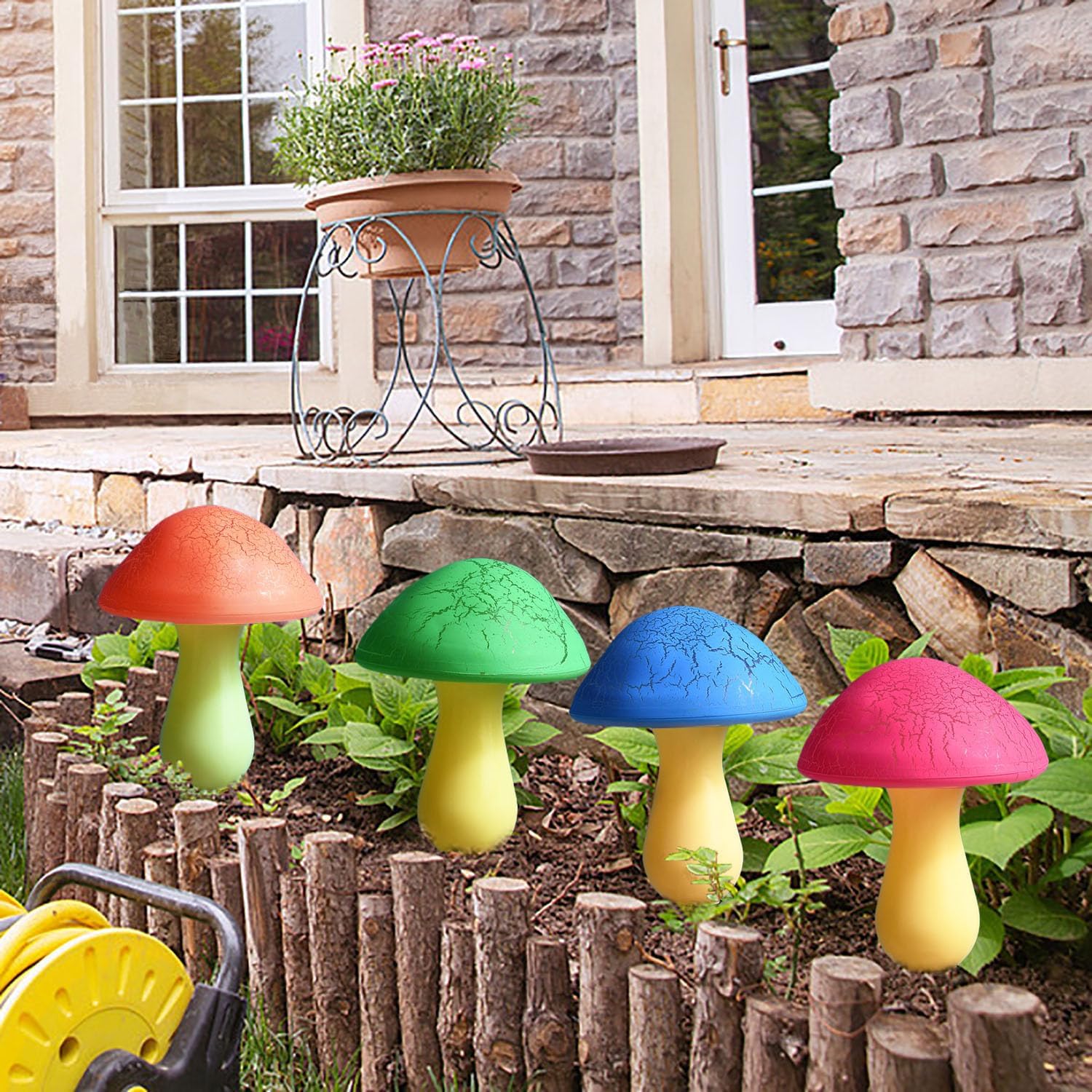 Kit de Luzes Solares de Jardim — Cogumelos Luminosos Decorativos 