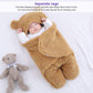 Cobertor de swaddle suave e quente para recém-nascido com capuz 