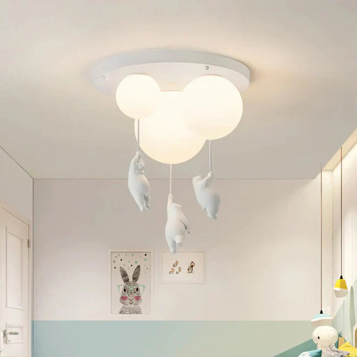 Taklampe Barn — Hengende Bamse Med Lysballonger 