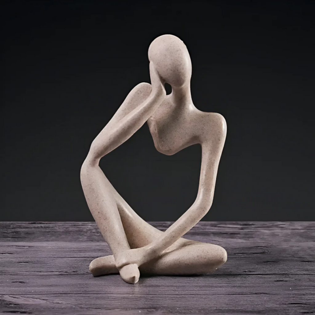 Abstrakte Skulptur Denker – Contemplative Eleganz und modernes Design 