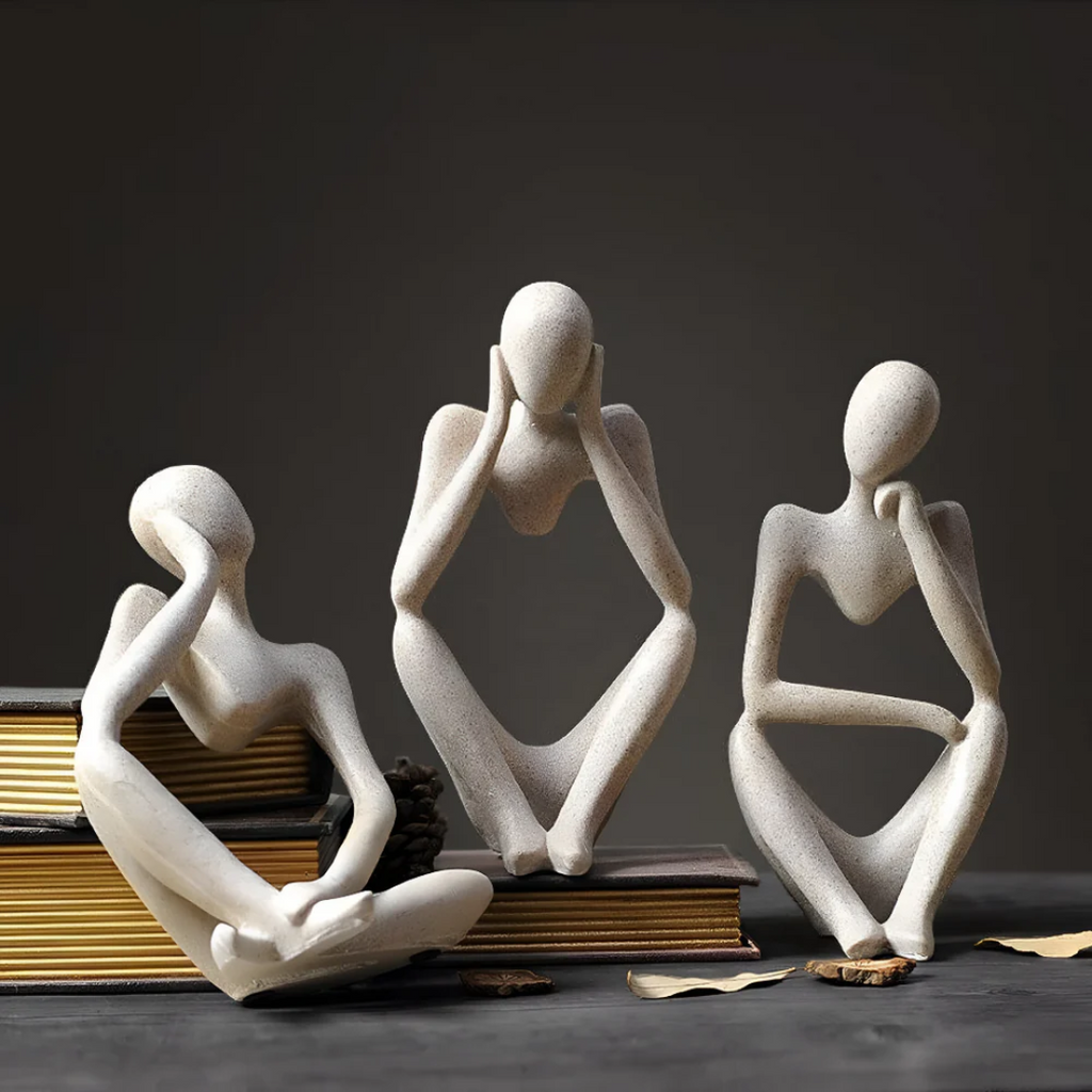 Abstrakte Skulptur Denker – Contemplative Eleganz und modernes Design 