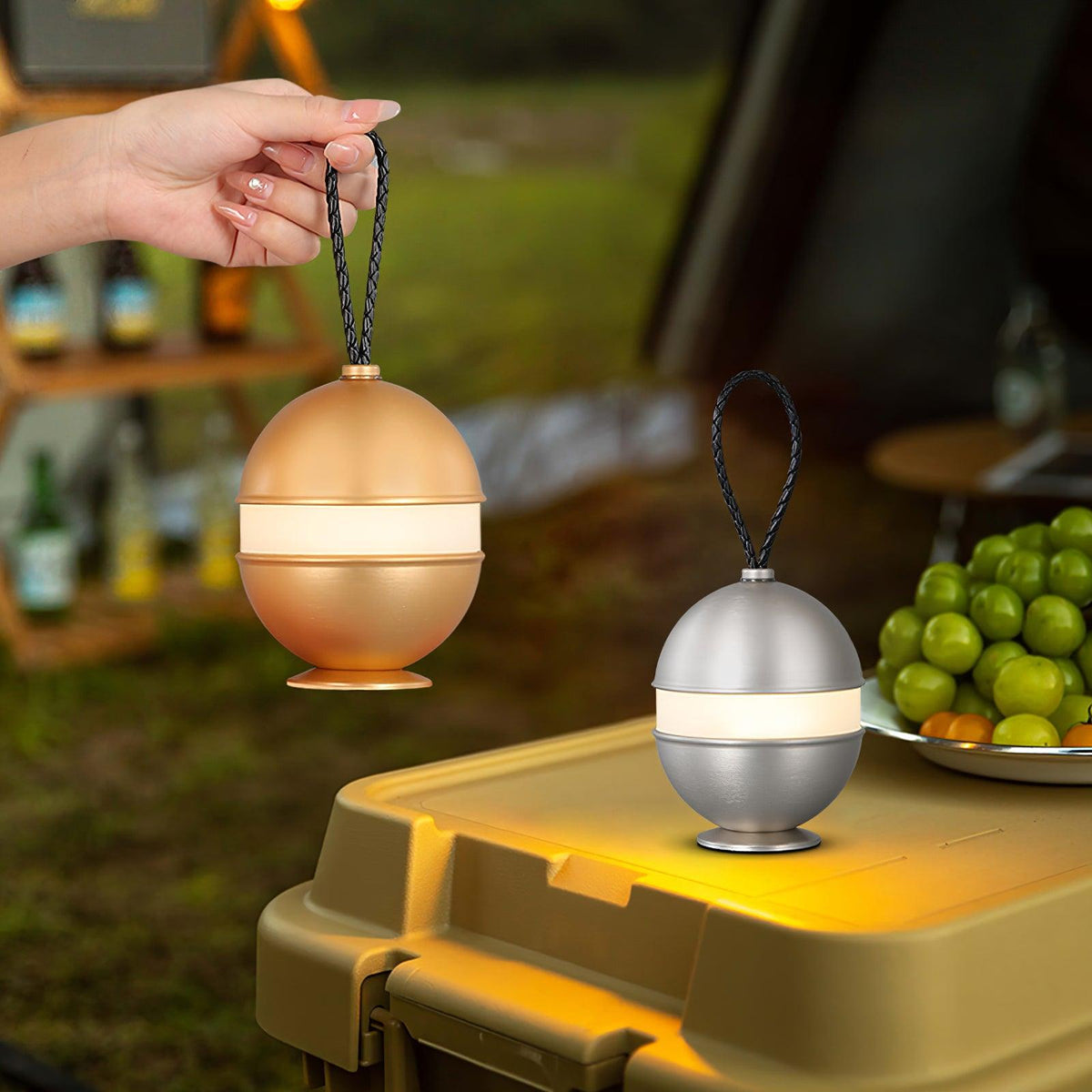 Dobíjacia guľová lampa - elegantný dizajn a relaxačné svetlo