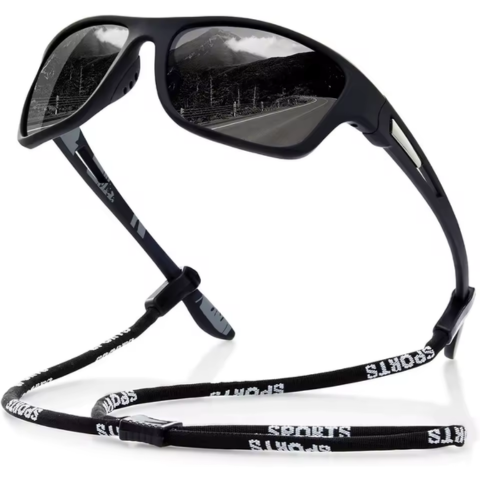 Gafas de deporte polarizadas – Cordon ajustable y protección UV 