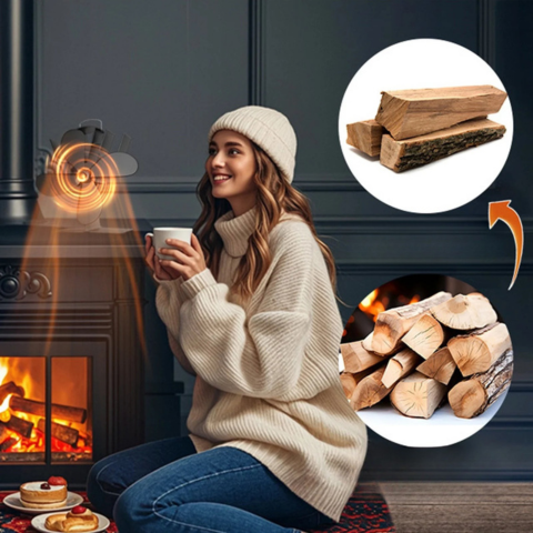 5-Blade Stove Fan — Optimal Heat Distribution 