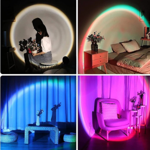 Lámpara Atardecer Inteligente — Decoración Moderna y Bienestar Luminoso 