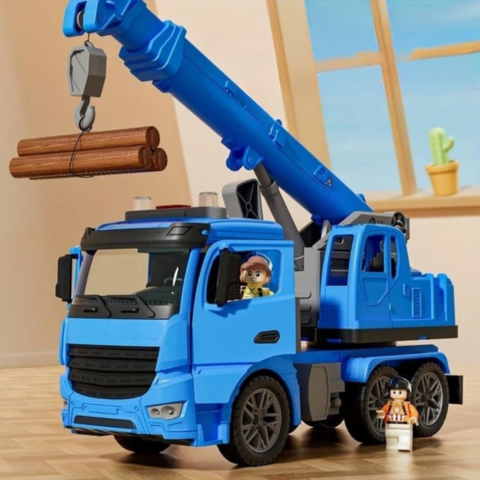 Camion macara de construcție jucărie - joc realist și învățare distractiv