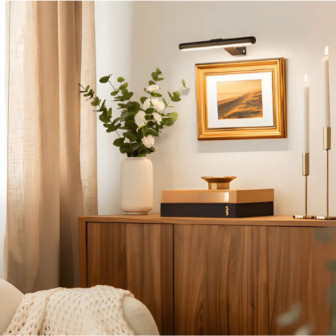 ワイヤレスUSB充電式LEDウォールランプ-フル回転＆便利な充電