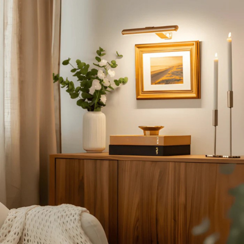 ワイヤレスUSB充電式LEDウォールランプ-フル回転＆便利な充電