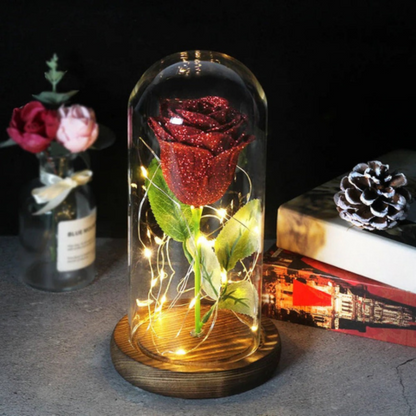 Evig Blomst Under LED Kuppel – Poetisk Og Lysende Charme 