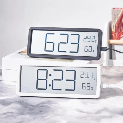 Ceas de perete digital LED – Afișaj clar și senzori integrați 