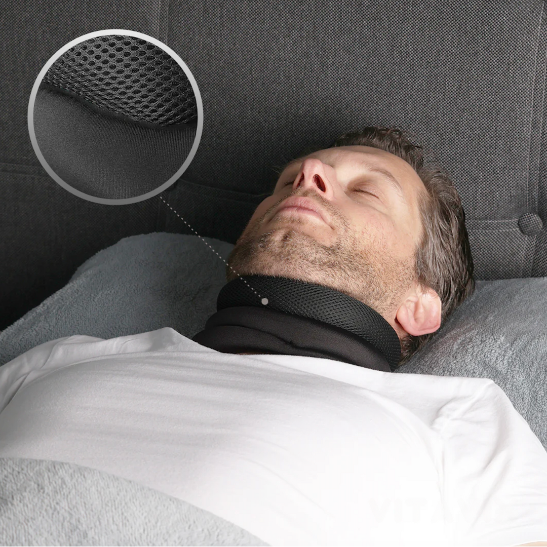 Suporte cervical para um sono sem ronco 