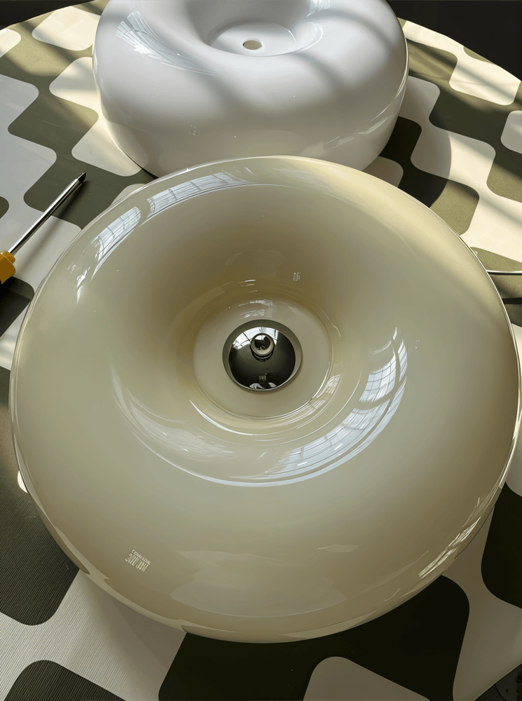 Candeeiro de teto em vidro escandinavo - Decoração moderna e fácil instalação