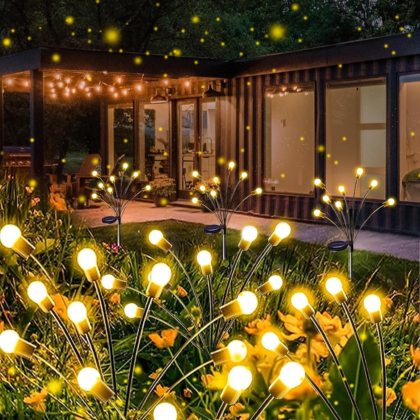 Luzes LED Vaga-lumes À Energia Solar – Ambiente Mágico Para o Seu Jardim 
